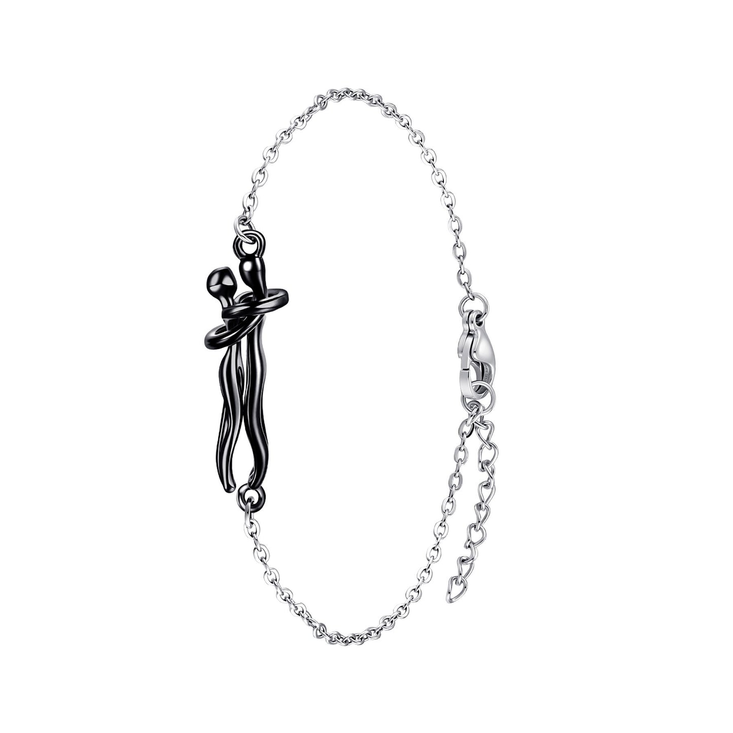 Eternal Embrace – Timeless Hug Couple Necklace