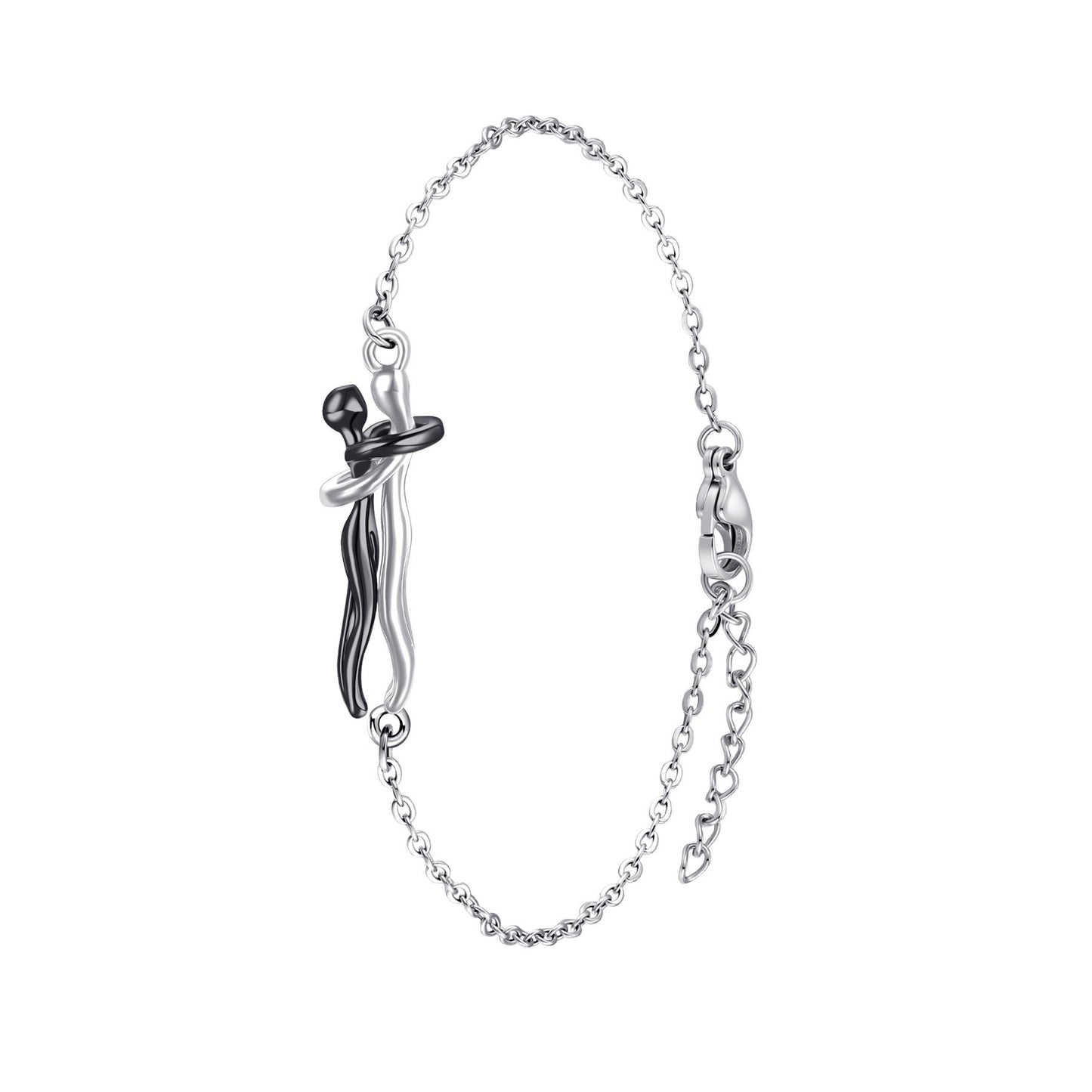 Eternal Embrace – Timeless Hug Couple Necklace