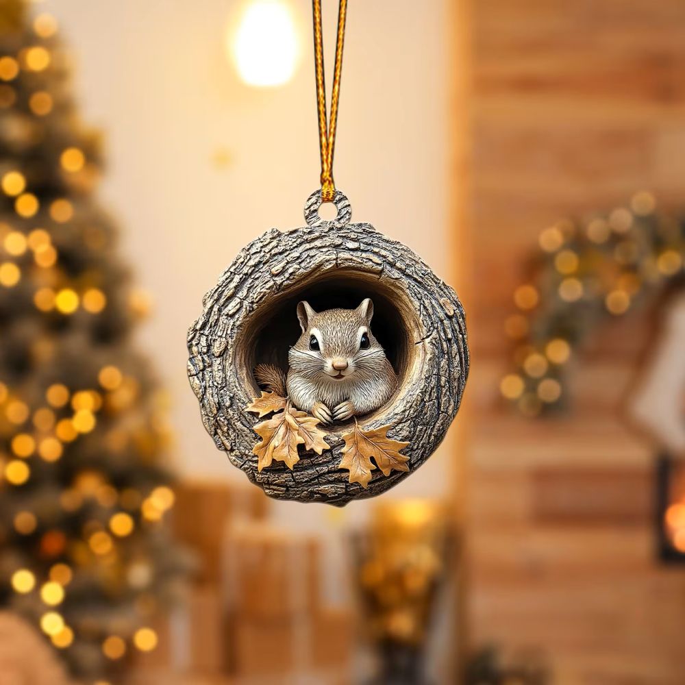 Squirrel - Animal Christmas Ornament CH061