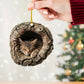 Sleeping Cat - Animal Christmas Ornament CH062