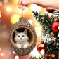 White Cat - Animal Christmas Ornament CH068