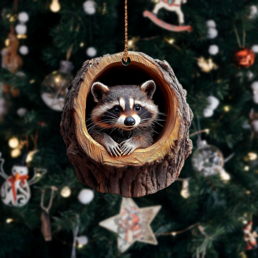 Raccoon - Animal Christmas Ornament CH080