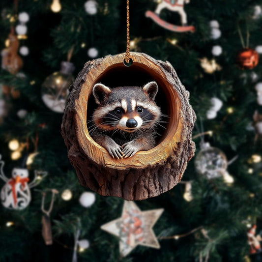 Raccoon - Animal Christmas Ornament CH080