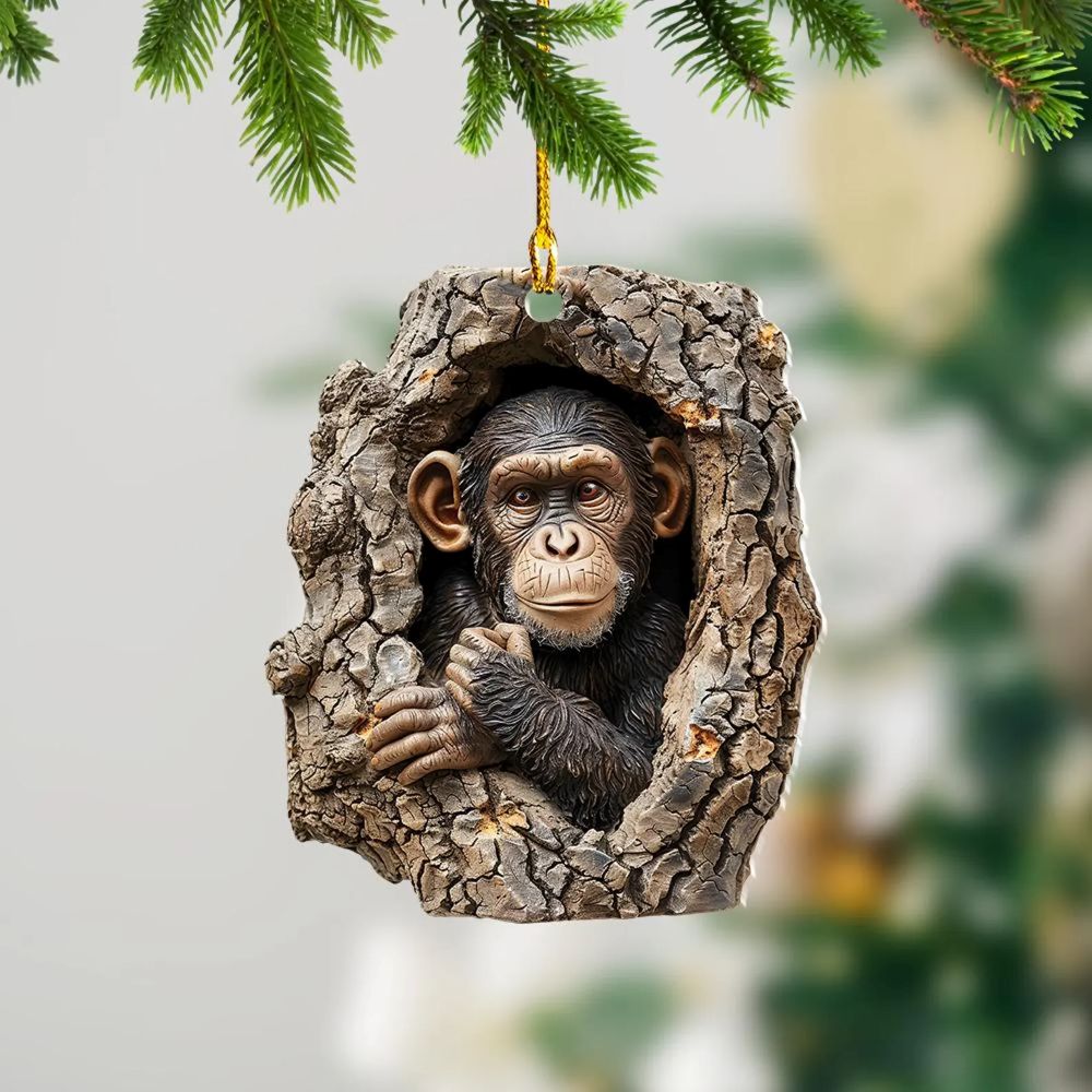 Monkey - Animal Christmas Ornament CH133