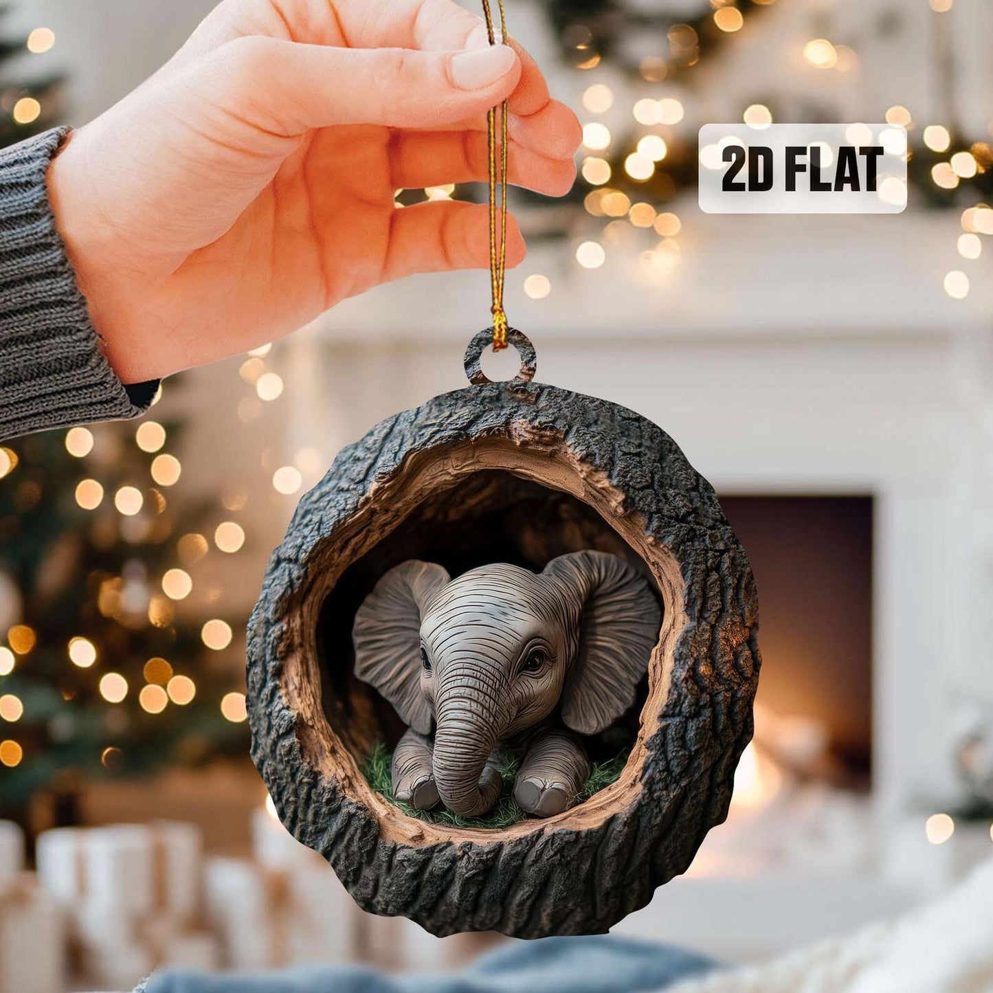 Elephant - Animal Christmas Ornament CH224