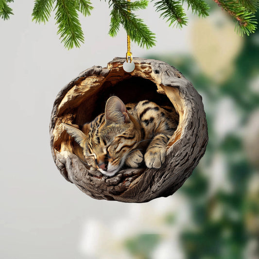 Savannah Cat - Animal Christmas Ornament CH259