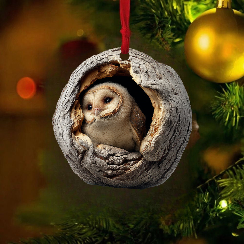 Western Barn Owl - Animal Christmas Ornament CH326