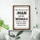 Why Did God Make Man Before Woman Funny Metal Signs, Retro Metal Sign Yard Decor, Home Decor