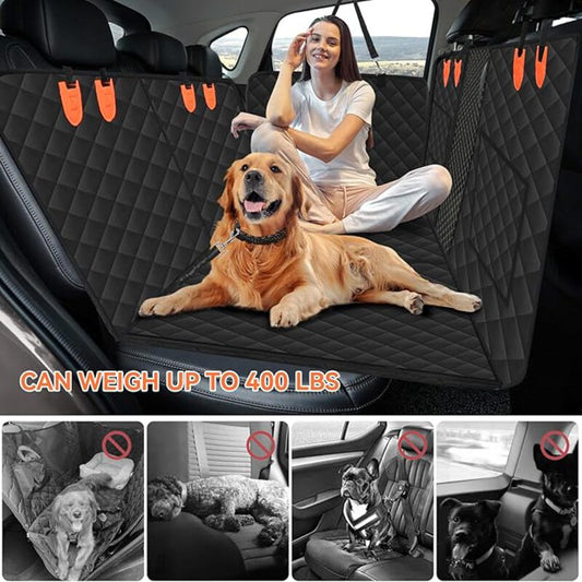 Waterproof Dog Car Seat Cover with Hard Bottom