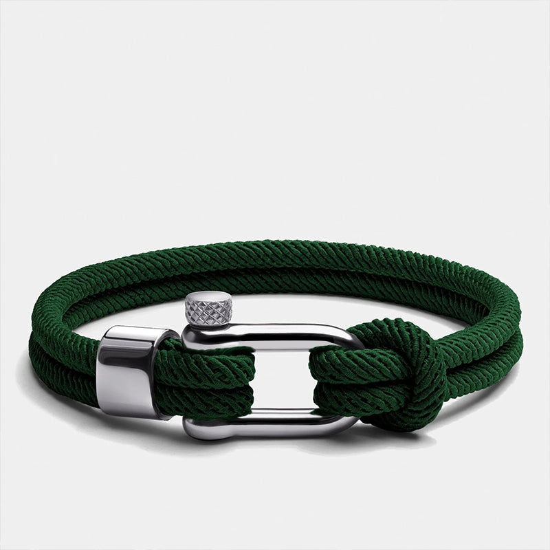 Braided Rope with Metallic Clasp Bracelet