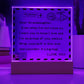 To My Granddaughter - I Love You - D351 -  LED Acrylic Plaque