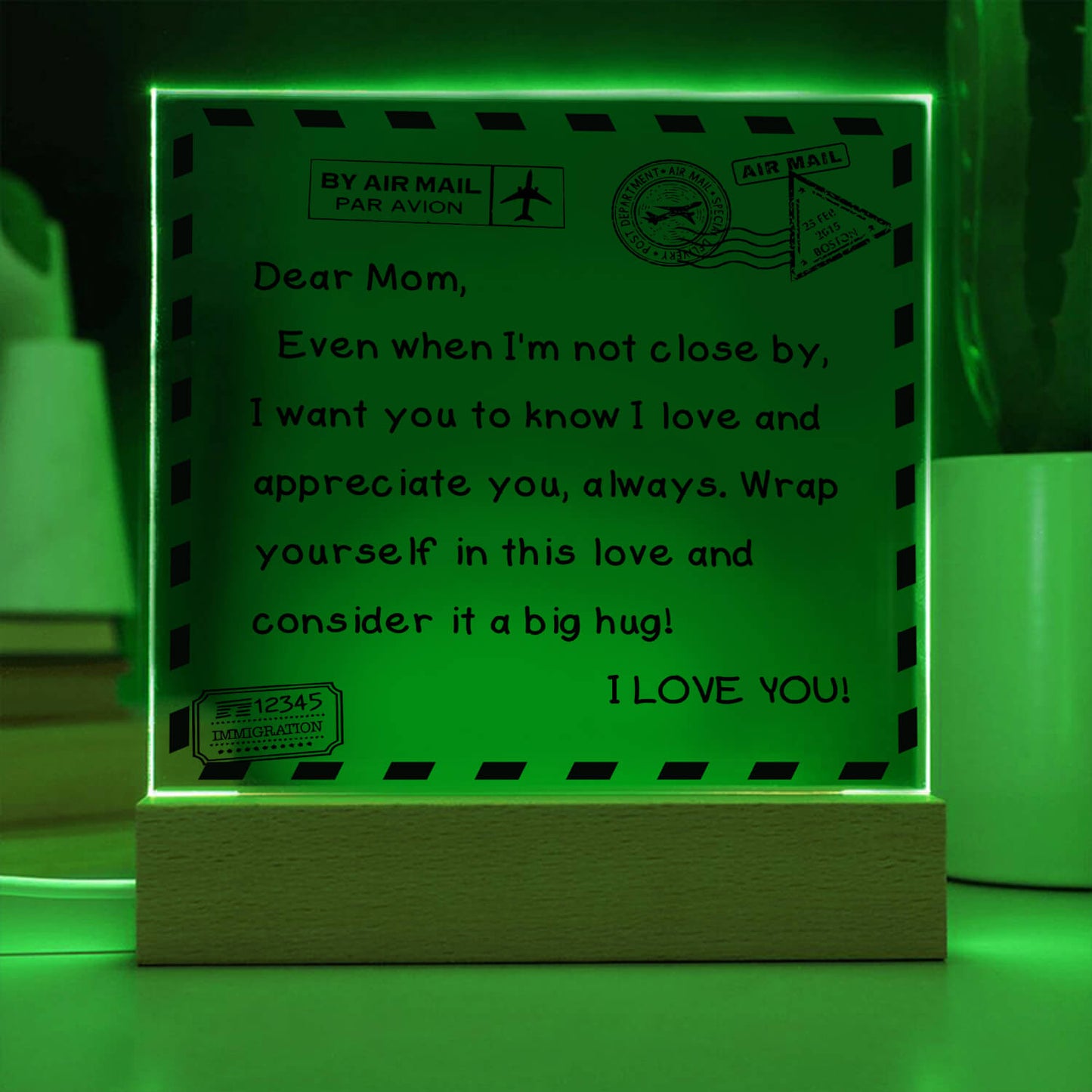 I Love You - D351 -  LED Acrylic Plaque