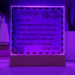 To My Son - I Love You - D351 -  LED Acrylic Plaque