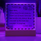 To My Wife - I Love You - D351 -  LED Acrylic Plaque