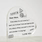 To My Mom - I Love You - D352 - Heart Shaped Acrylic Plaque