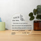 I Love You - D352 - Heart Shaped Acrylic Plaque
