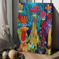 Whimsical Chickens - D385 - Gallery Wrapped Canvas Prints