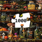 Mushroom Bookshelf Puzzle 1000-Piece