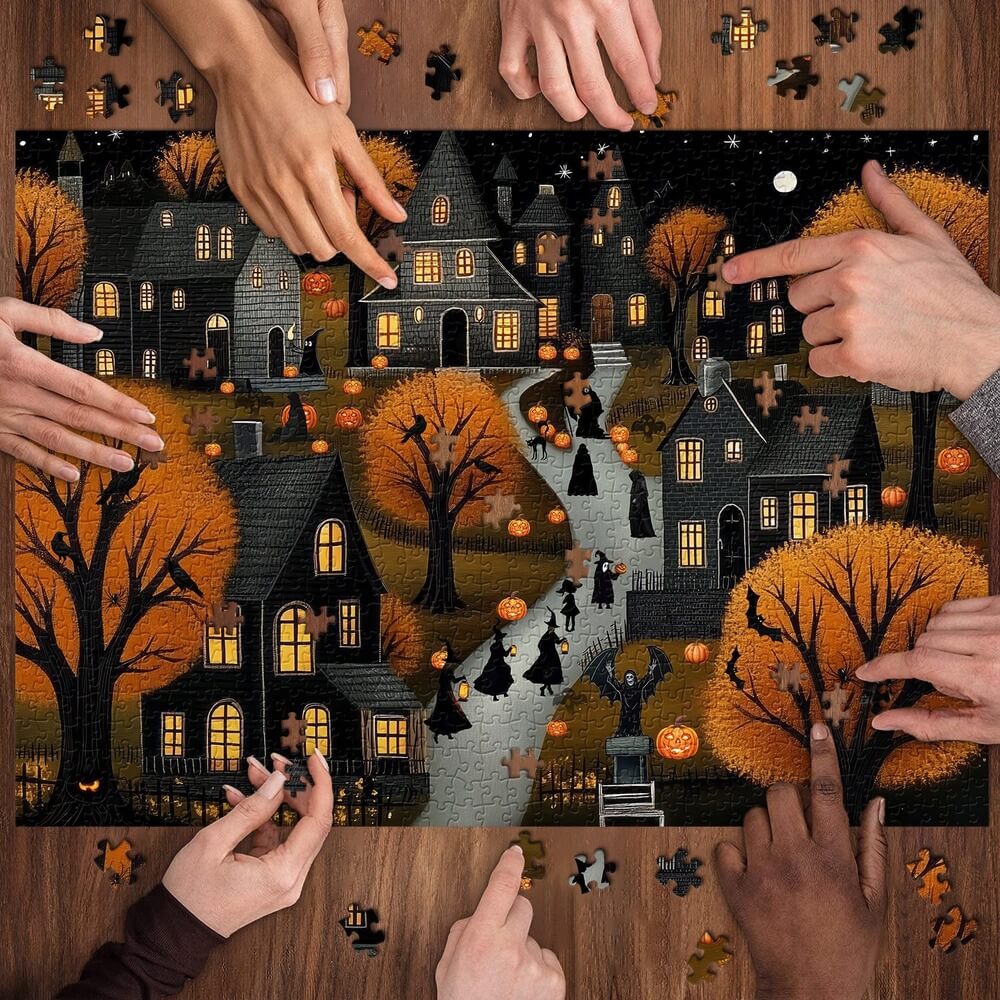 Hometown Halloween Jigsaw Puzzle 1000-Piece
