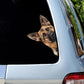 German Shepherd Dog - Peekaboo Dog Head Car Sticker - DS014