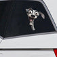 Italian Greyhound Dog - Peekaboo Dog Head Car Sticker - DS026