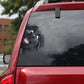 Newfoundland Dog - Peekaboo Dog Head Car Sticker - DS036