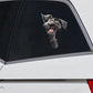 Irish Wolfhound Dog - Peekaboo Dog Head Car Sticker - DS038