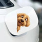 Goldendoodle Dog - Peekaboo Dog Head Car Sticker - DS040