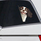 English Springer Spaniel Dog - Peekaboo Dog Head Car Sticker - DS041