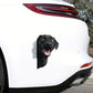 Black Labrador Dog - Peekaboo Dog Head Car Sticker - DS053