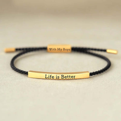 Life is Better With My Boys Tube Bracelet