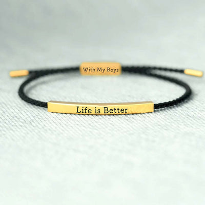 Life is Better With My Boys Tube Bracelet