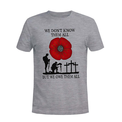 Red Poppy We OweThem All Shirt Best Gifts For Veteran