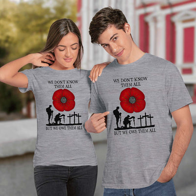 Red Poppy We OweThem All Shirt Best Gifts For Veteran