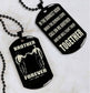Vikings Engraved Black Dog Tag Double Sided Gift From Brother, Brother Forever