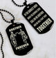 Vikings Engraved Black Dog Tag Double Sided Gift From Brother, Brother Forever