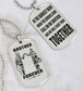 Vikings Engraved Black Dog Tag Double Sided Gift From Brother, Brother Forever