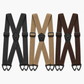 Men's Adjustable Suspenders - X-Back / Y-Back Styles with Hook Clips