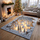 Glowing Snowy Village 3D Illusion Area Rug - H733