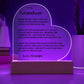 To My Grandson - From Grandpa - Never Forget That I Love You - LED Heart Acrylic Plaque