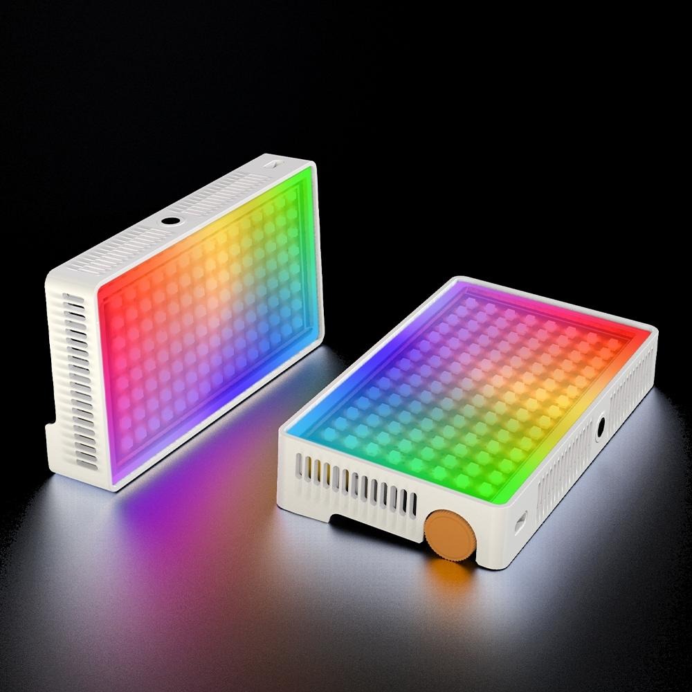Metallic LED Selfie Light - Rechargeable Dimmable Clip-On Panel Lamp for iPhone and Smartphones