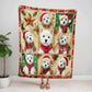 West Highland White Terrier Christmas Blanket - H183 - Premium Blanket