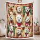 West Highland White Terrier Christmas Blanket - H183 - Premium Blanket