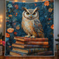Bookish Owl Blanket - H295 - Premium Blanket