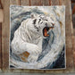 Savage Roar White Tiger Blanket - H310 - Premium Blanket