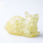 Handmade Natural Crystal Gemstone Lying Cat