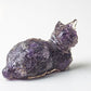 Handmade Natural Crystal Gemstone Lying Cat