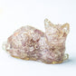 Handmade Natural Crystal Gemstone Lying Cat