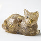 Handmade Natural Crystal Gemstone Lying Cat