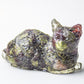 Handmade Natural Crystal Gemstone Lying Cat